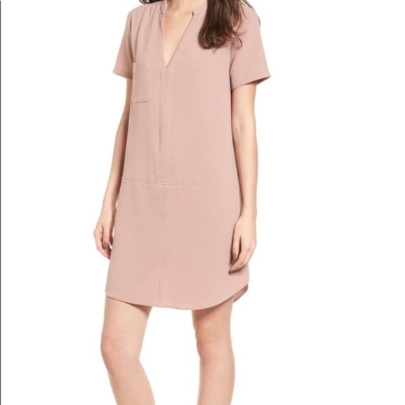 front pocket shift dress